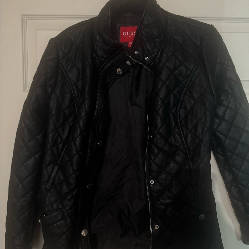 GUESS Black Leather Jacket